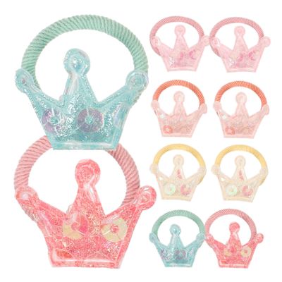 Hohopeti 10-Pack Elastic Hair Ties with Crown for Dogs