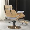 FDSGEEE Hydraulic Barber Chair, Classic PU Leather, 360° Swivel, Gray-Blue view 2