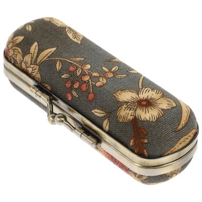 Portable Retro Silver Lipstick Case with Mirror for Women