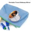 NWTRJ Portable Folding Travel Makeup Mirror with 1x and 2x Magnification view 3