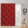 ggaimwf Red Gnome Cartoon Winter Curtain, Rod Pocket, Pencil Pleat, 135 x 175 cm, 1 Panel view 2