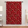 ggaimwf Red Gnome Cartoon Winter Curtain, Rod Pocket, Pencil Pleat, 135 x 175 cm, 1 Panel view 3
