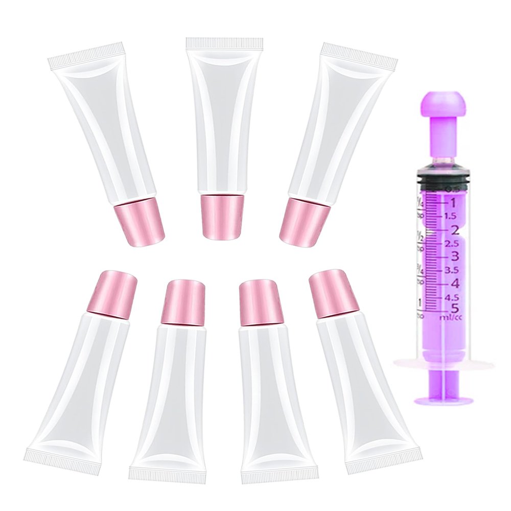 Guokoo 7-Pack 10 mL Clear Refillable Lip Gloss Tubes