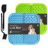 BASVII Dog Lick Mat 20x20 cm, 2 Pcs with Suction Cups view 1