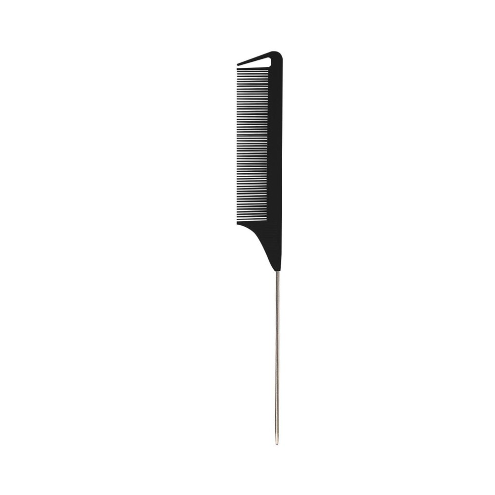 Fine-Tooth Metal-Pin Anti-Static Rat-Tail Styling Comb