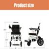 STRTG Adult Folding Electric Wheelchair, 400W Dual Motors, 25-Mile Range view 3