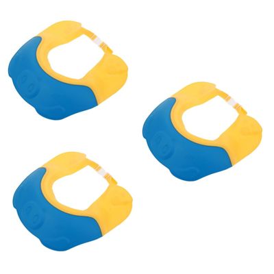 TOYANDONA 3-Piece Adjustable Waterproof Shampoo Caps for Girls and Toddlers, Haircut and Ear Protection Design