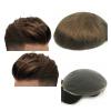 Men’s Human Hair Toupee, Swiss Lace, 10 x 8 in, Light Brown view 1