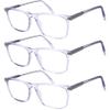 Cvantus Premium Reading Glasses 3-Pack, Square Frame, +1.00 view 1