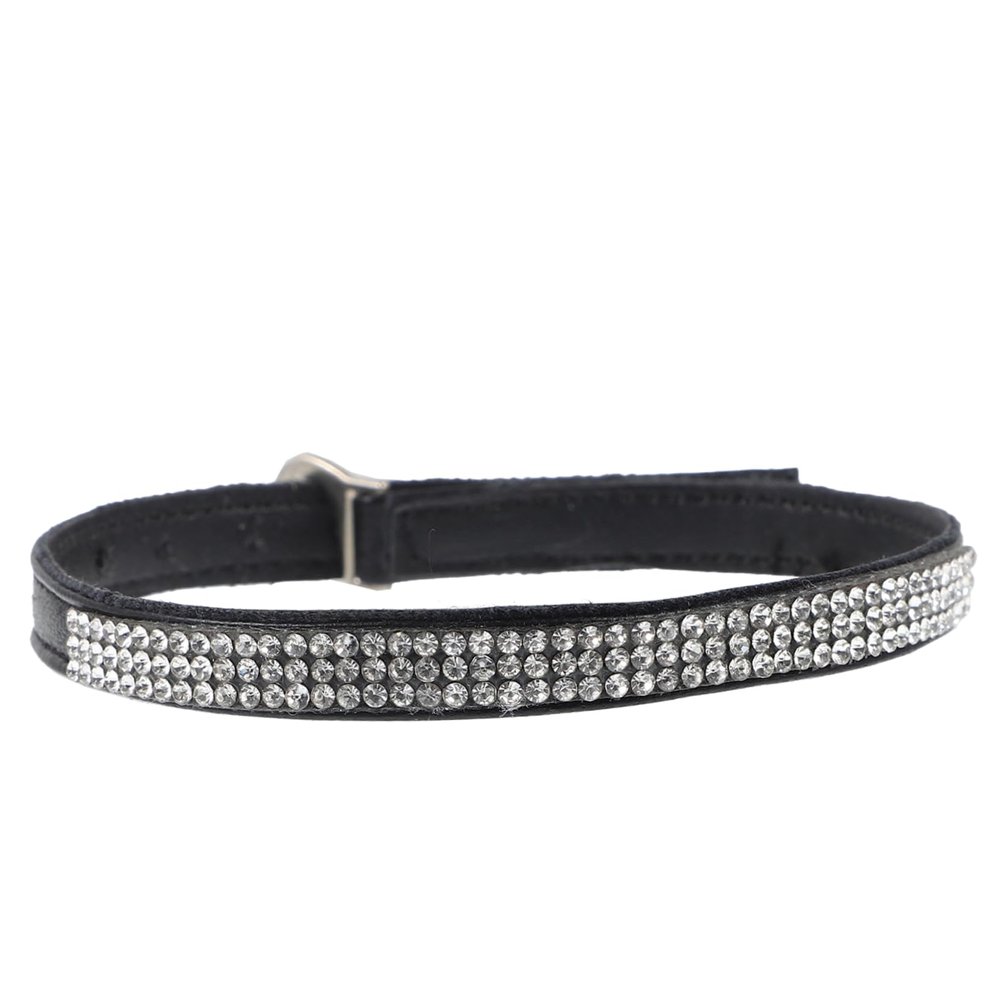 LIFKOME Removable Rhinestone Shoe Straps for High Heels, 1 Pair, Black
