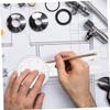 TEHAUX 2-Pack Rotating Plastic Protractors with Folding Ruler view 2