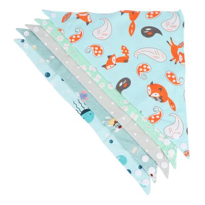 ORFOFE Baby Triangular Cotton Bibs, Pack of 5, for Newborns