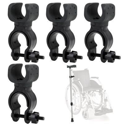 4-Piece Crutch and Cane Holders for Rollators