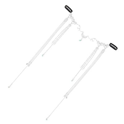 Silver Water-Droplet Alloy Hair Clip, 1 Pc.