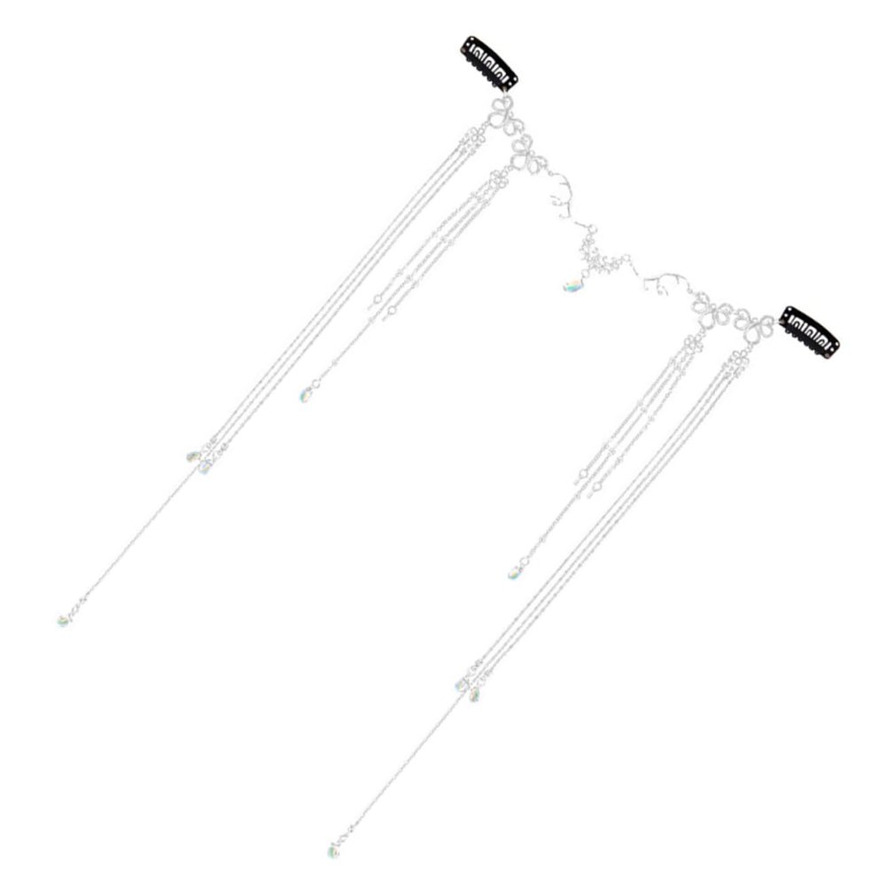 Silver Water-Droplet Alloy Hair Clip, 1 Pc.