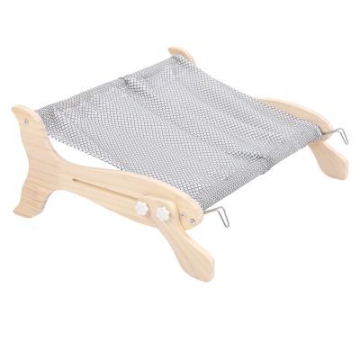 HOHXFYP Cat Window Perch, Pine Wood Cat Bed with Adjustable Hooks, 20 kg Capacity