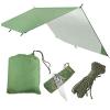 Hammock Rain Fly Tarp, Waterproof Windproof Camping Shelter, Dark Khaki, 300 x 300 cm - Safehappy view 4