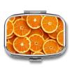 Pill Organizer for Wallet or Bag, 2 Compartments, Orange Slices view 1