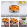 Pill Organizer for Wallet or Bag, 2 Compartments, Orange Slices view 3