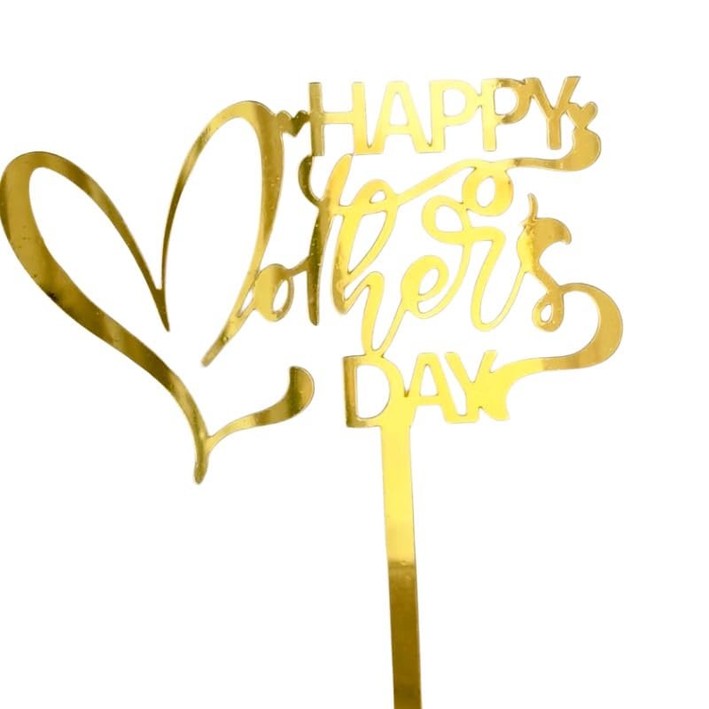 Namzi “Happy Mother’s Day” Cake Toppers, Lettering, Pink, Decorative Party Cake Decoration for Mother’s Day (Gold G), 10 Pieces