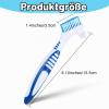 WLLHYF Denture Cleaning Brushes, Double-Sided Bristles, Rubber Grip, 2-Pack view 2
