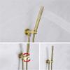 ZERAPH Wall-Mounted Shower System, Brushed Gold Brass, Dual-Handle Set with 10-Inch Rain Showerhead and Hand Shower view 3