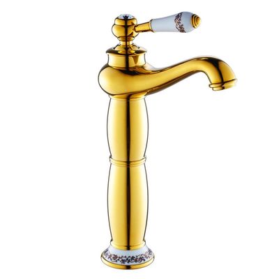 ZERAPH Gold Brass Bathroom Sink Faucet with Ceramic Cartridge
