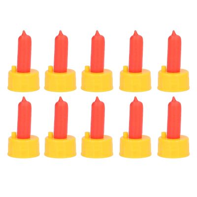 10-Piece Lamb Milk-Feeding Nipples for Orphaned Baby Animals, Red
