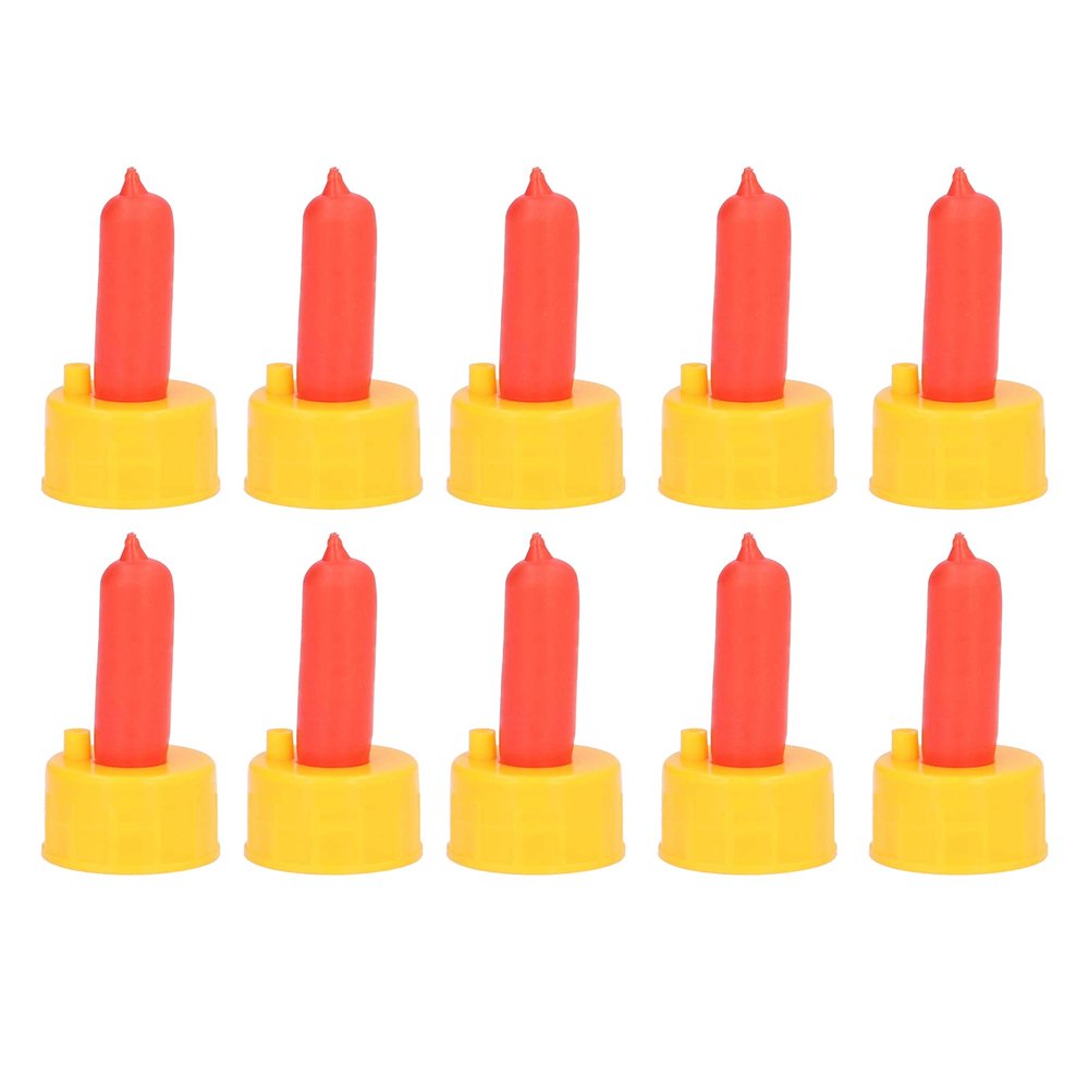 10-Piece Lamb Milk-Feeding Nipples for Orphaned Baby Animals, Red