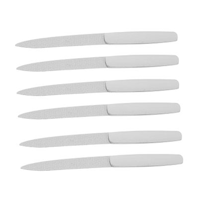 6 Stainless Steel Fingernail Files, Silver, Precise