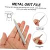 6 Stainless Steel Fingernail Files, Silver, Precise view 3