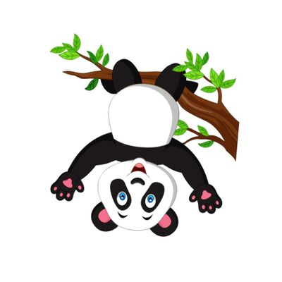 PVC Panda Wall Stickers for Children's Rooms and Home
