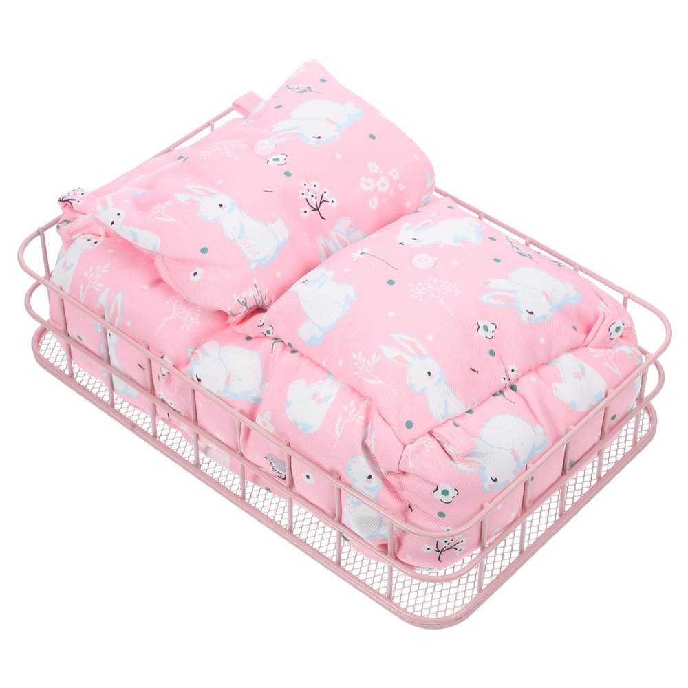 ORFOFE Guinea Pig Hideaway Cozy Hamster Hanging Bed, Metal and Cotton, Warm Cage Retreat for Winter