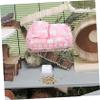 ORFOFE Guinea Pig Hideaway Cozy Hamster Hanging Bed, Metal and Cotton, Warm Cage Retreat for Winter view 4
