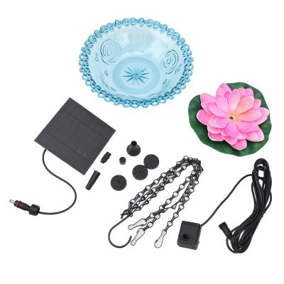 Solar Birdbath Fountain Pump, Hanging Birdbath with Solar Pump for Hummingbirds