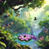 Solar Birdbath Fountain Pump, Hanging Birdbath with Solar Pump for Hummingbirds view 3