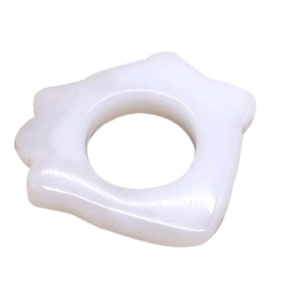 BCOATH Natural Jade Ring-Shaped Massage Scraper for Face and Skin Care