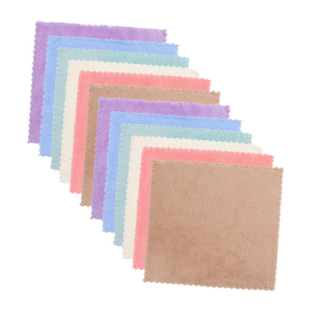 WOONEKY Coral Fleece Pet Towels, 12-Pack, Soft and Breathable