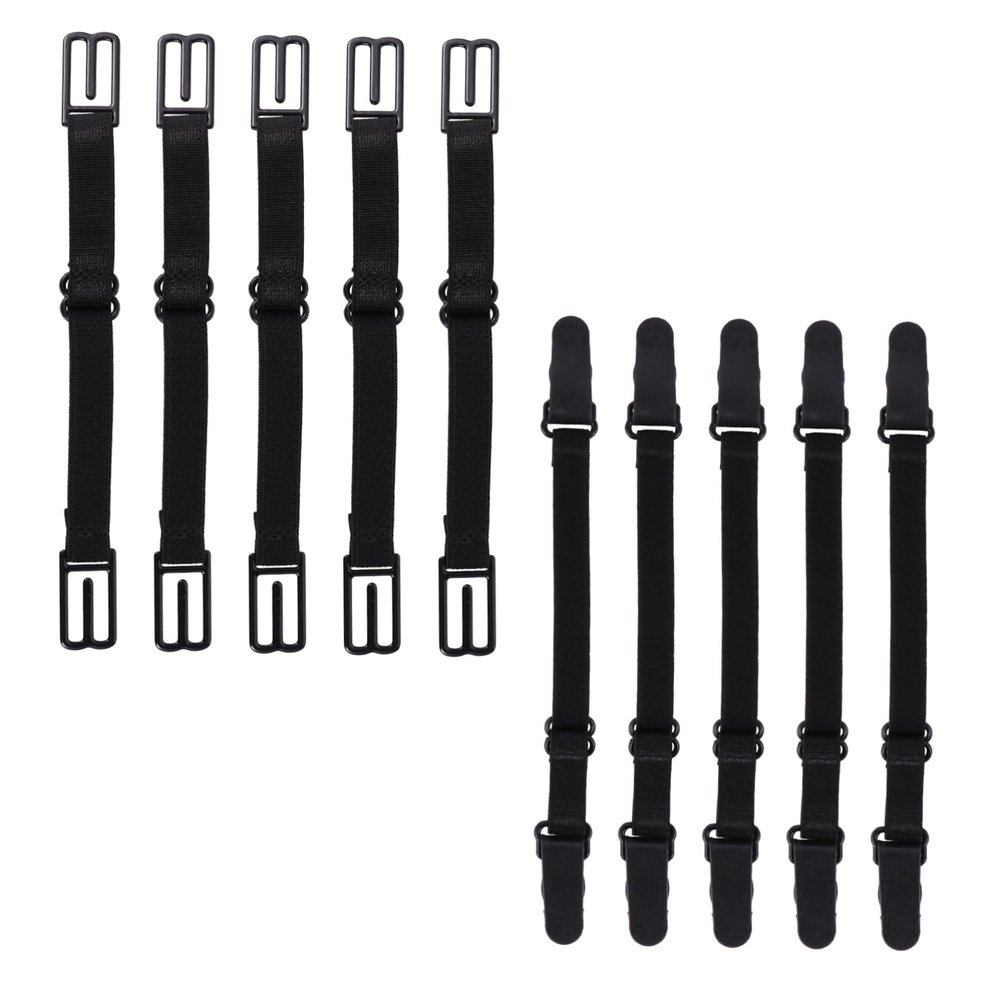 Adjustable Black Dacron Mask Extender Straps, 10-Pack