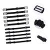 Adjustable Black Dacron Mask Extender Straps, 10-Pack view 2