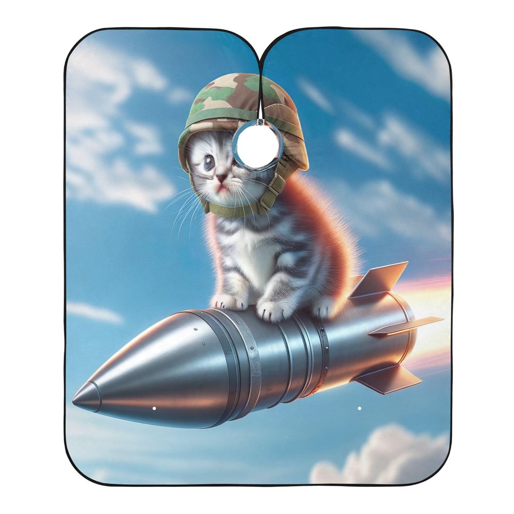 Rocket Kitten Haircut Cape, Adjustable, 165 x 140 cm