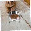 Elevated Stainless Steel Cat Bowl with Double Bowls and Stand, Black view 4