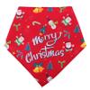 Festive Red Christmas Bandana for Dogs, Polyester view 1