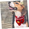 Festive Red Christmas Bandana for Dogs, Polyester view 3