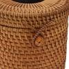 Rattan Woven Tissue Box Cover, Handmade Rectangular Organizer, Cylinder Style view 4