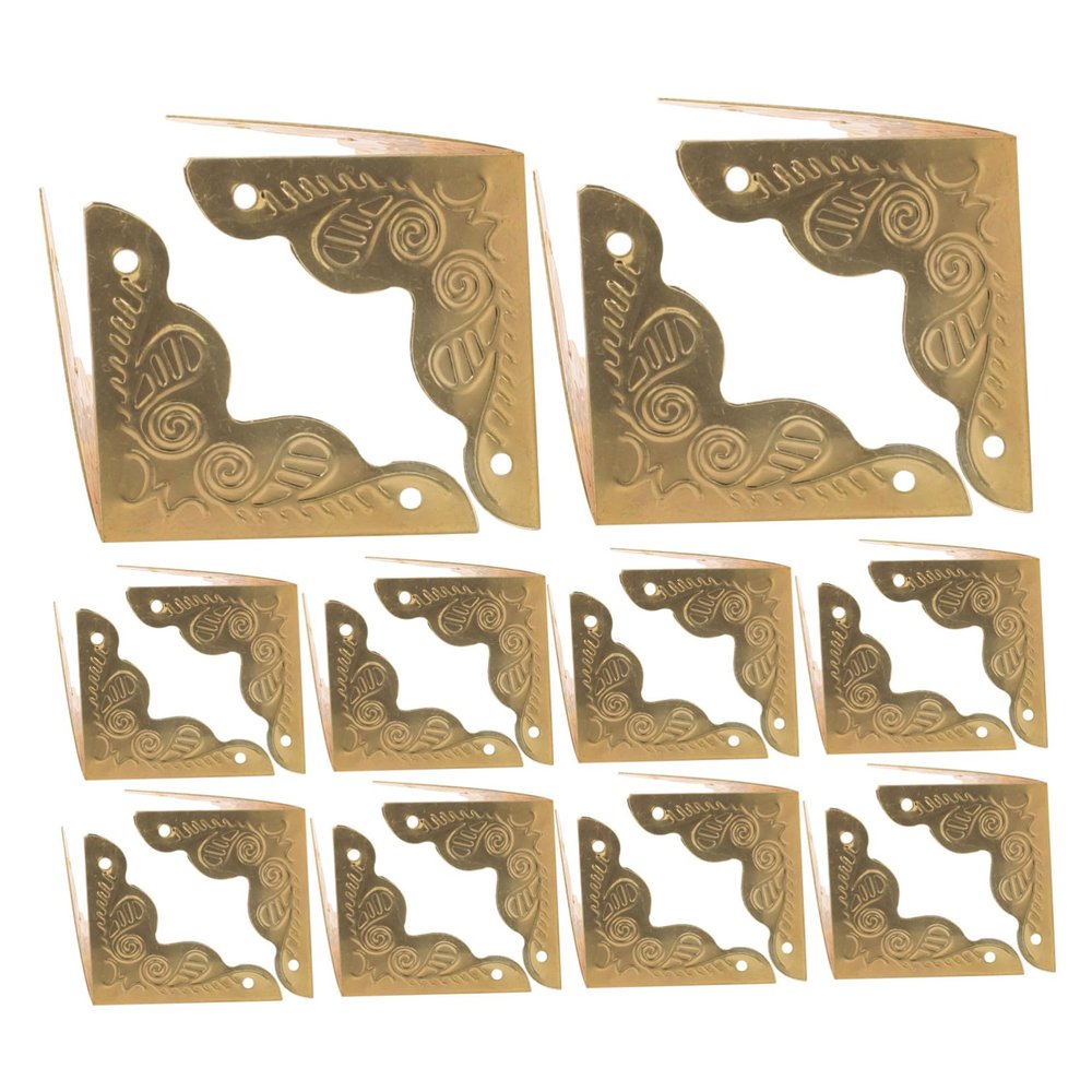 Retro Iron Corner Protectors, 25 mm, 100 Pieces, Yellow