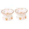 Happyyami 2-Piece Elevated Ceramic Cat Food and Water Bowl Set view 1
