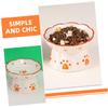 Happyyami 2-Piece Elevated Ceramic Cat Food and Water Bowl Set view 2