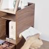 Wooden Makeup Organizer with Drawers and Mirror view 4