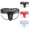 Bauzuoyo Men's Sheer Lace Wetlook Mesh G-String Brief view 2